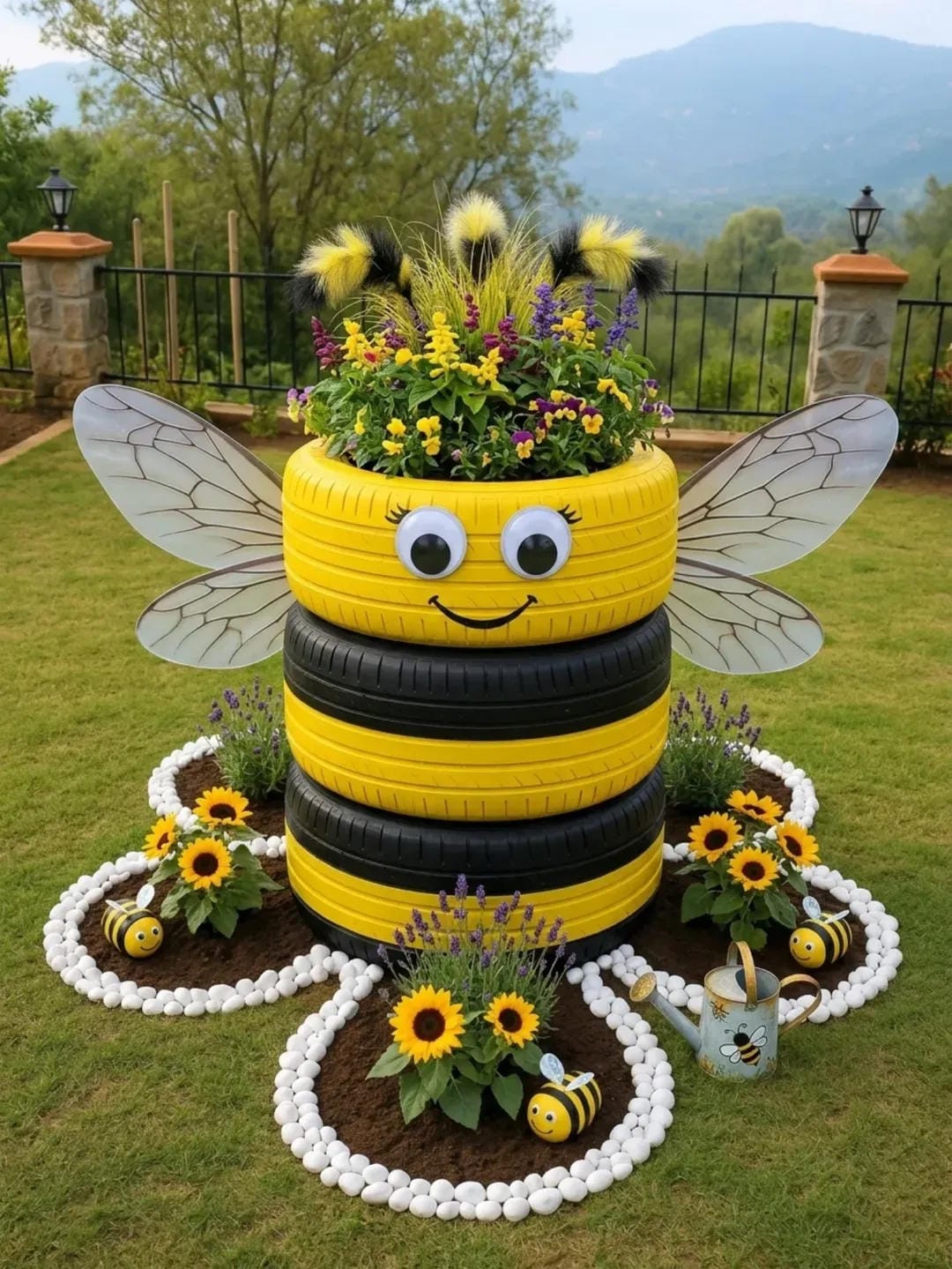 tall outdoor planter ideas with make a playful bee planter