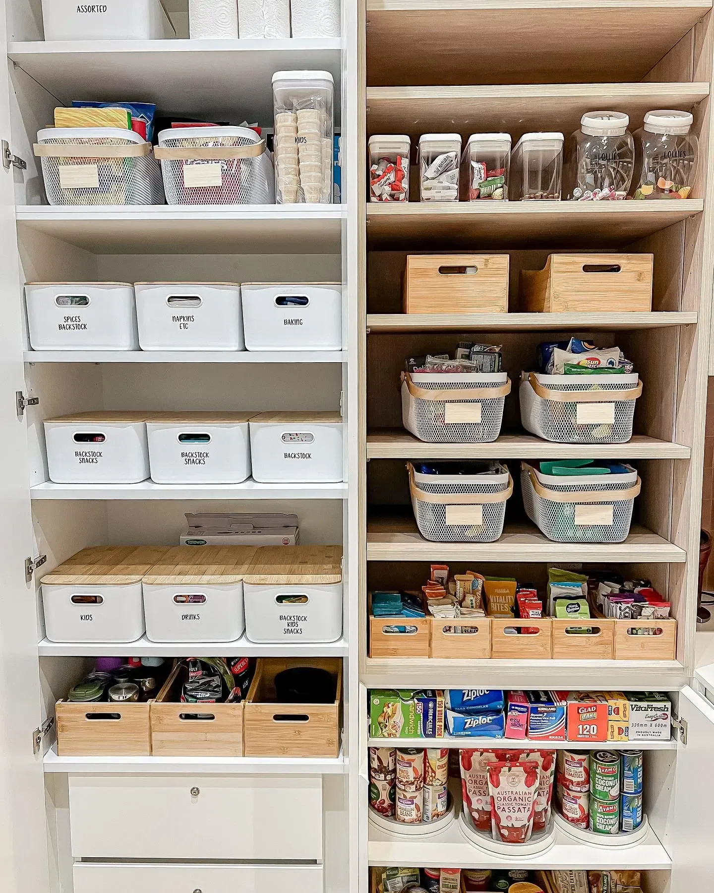 pull out how to organize small pantry deep shelves
